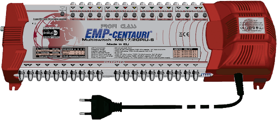 Multipřepínač EMP Centauri 4 družice + TV, 20 výstupů